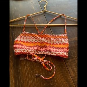 Aerie Neon Multi Color Swim Top